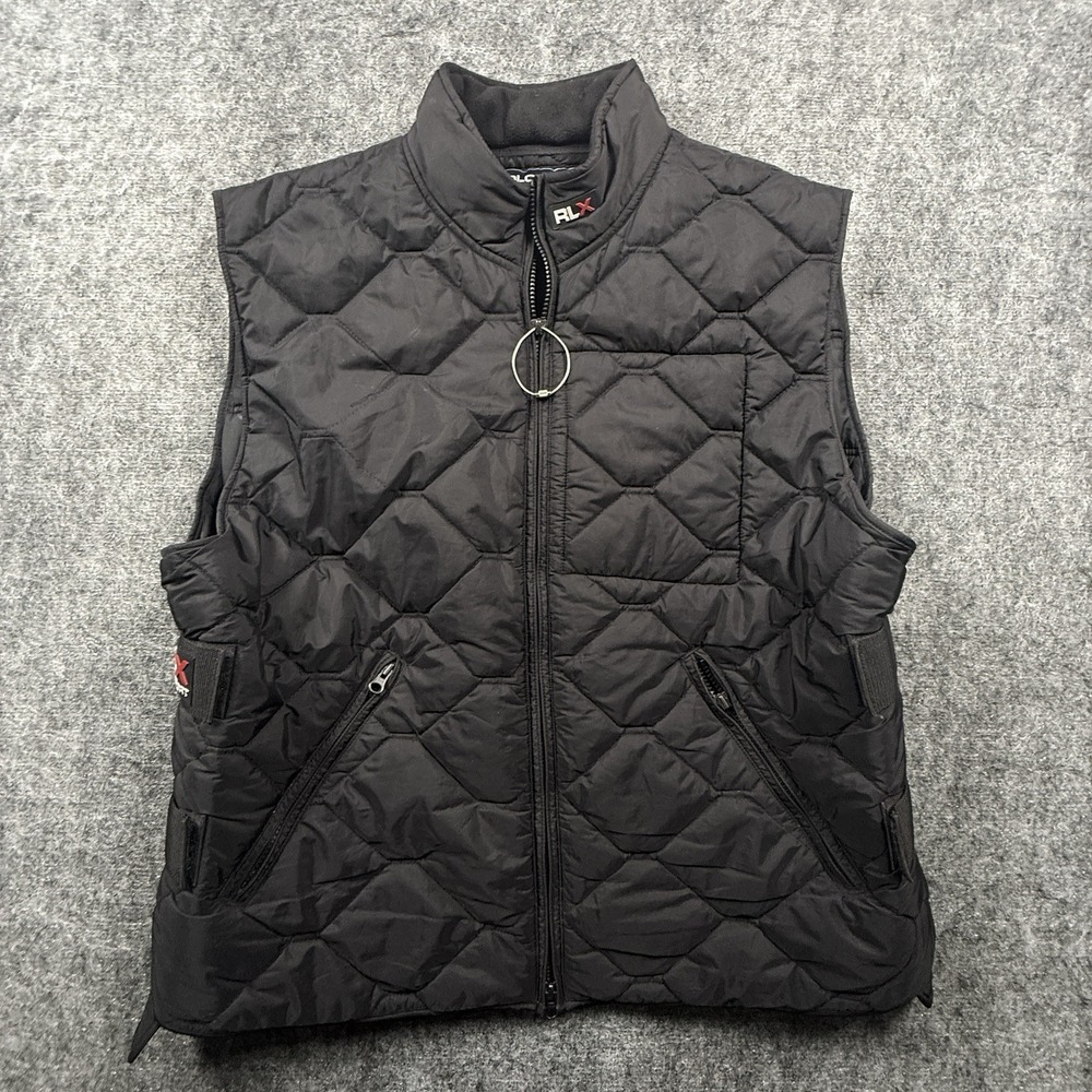 Vintage 90s Polo Sport Ralph Lauren RLX Vest Womens XXL Black Ski Tech
